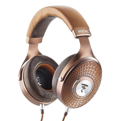 Focal Stellia headphone angle view cognac color brown
