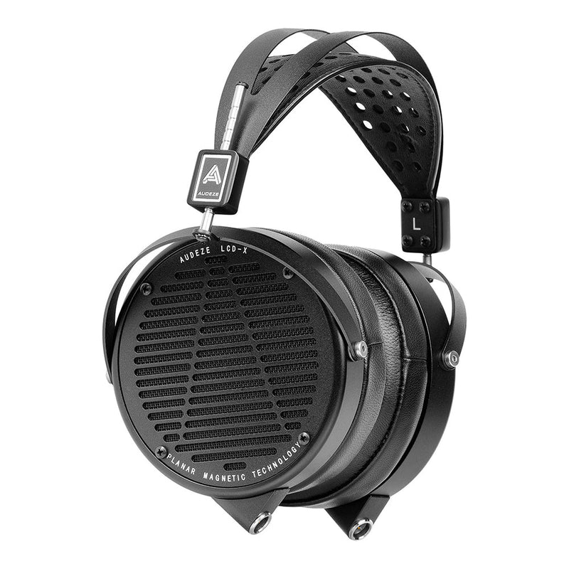 Black headphones, side view showing earcups